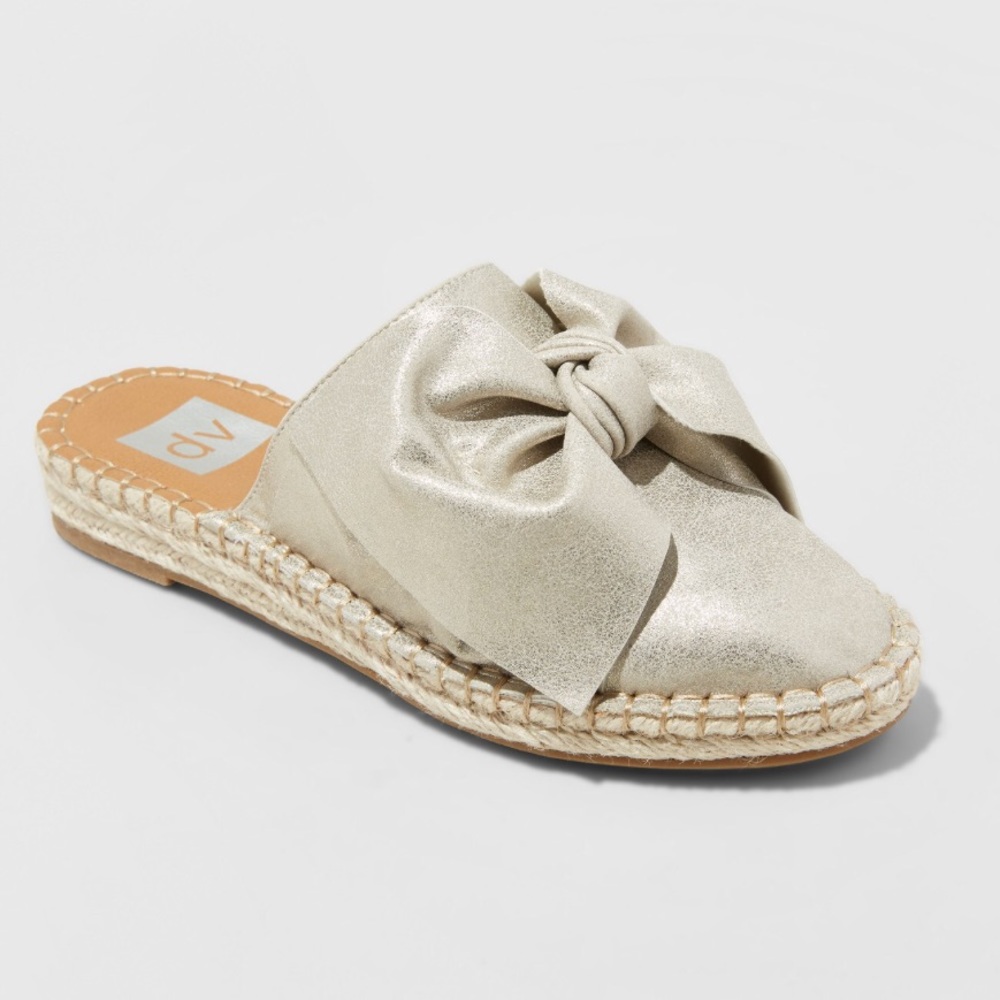 Dolce Vita Gold Espadrilles Mule